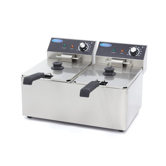 Maxima Deep Fryer - 2 x 8L - 2 Baskets - up to 2,8kg of Fries - RVSVoordeel