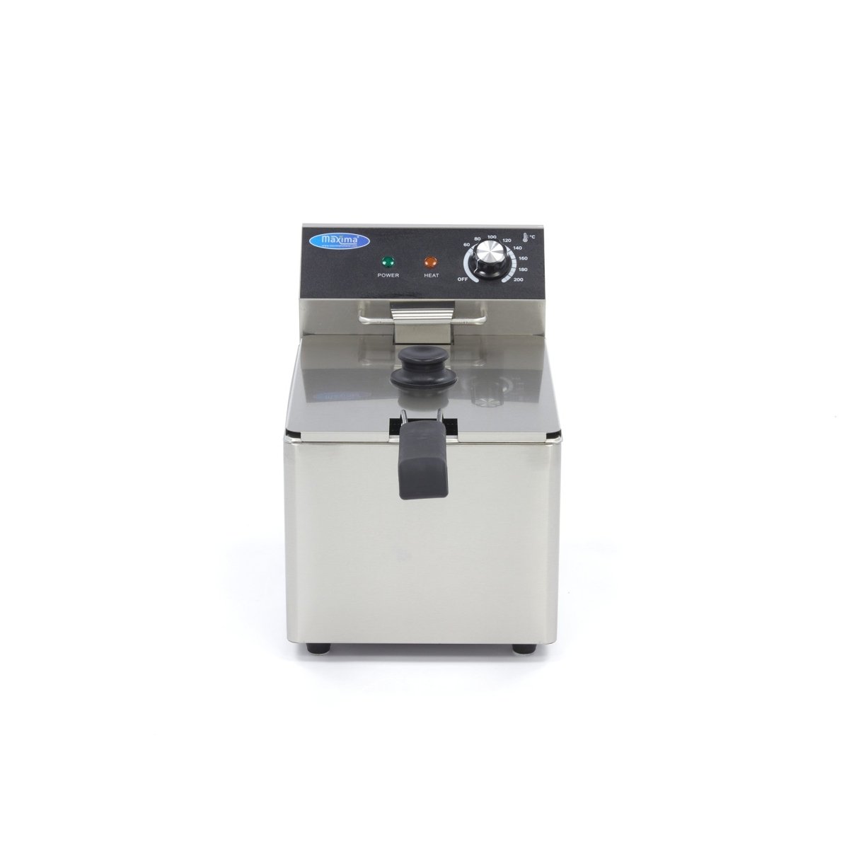 Maxima Deep Fryer - 8L - 1 Basket - up to 1,4kg of Fries - RVSVoordeel
