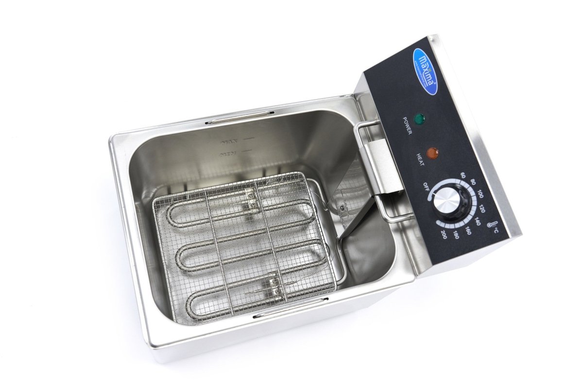 Maxima Deep Fryer - 8L - 1 Basket - up to 1,4kg of Fries - RVSVoordeel