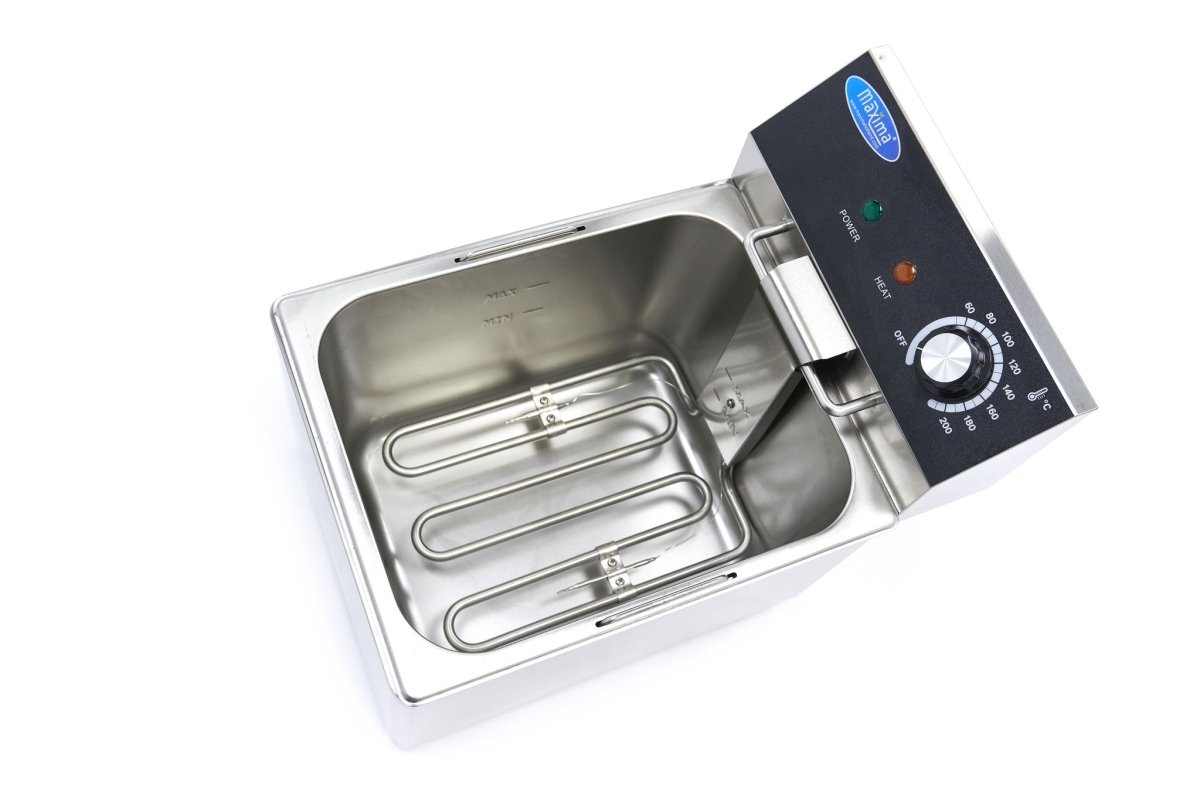 Maxima Deep Fryer - 8L - 1 Basket - up to 1,4kg of Fries - RVSVoordeel