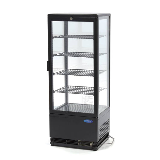 Maxima Display Fridge - 98L - 43cm - Black - RVSVoordeel