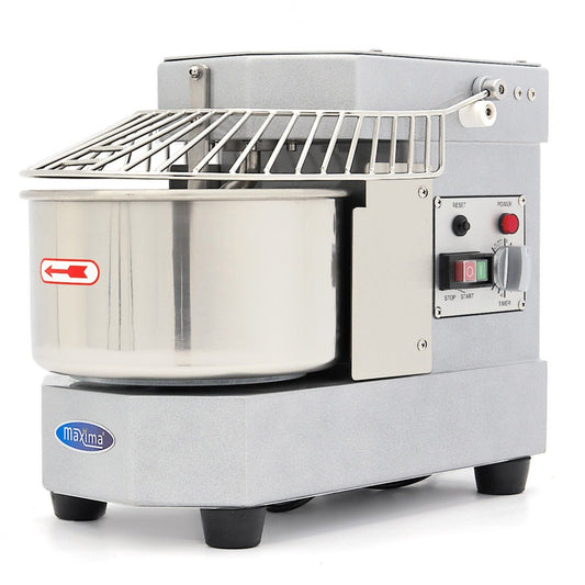 Maxima Dough Mixer 8L Silver - Up to 4,5kg Dough - with Timer - RVSVoordeel