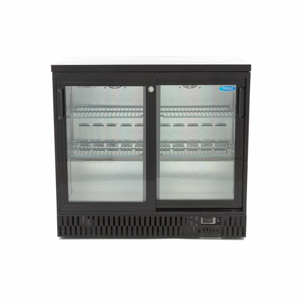 Maxima Drinks Fridge - 2 Sliding Doors - 4 Adjustable Shelves - RVSVoordeel