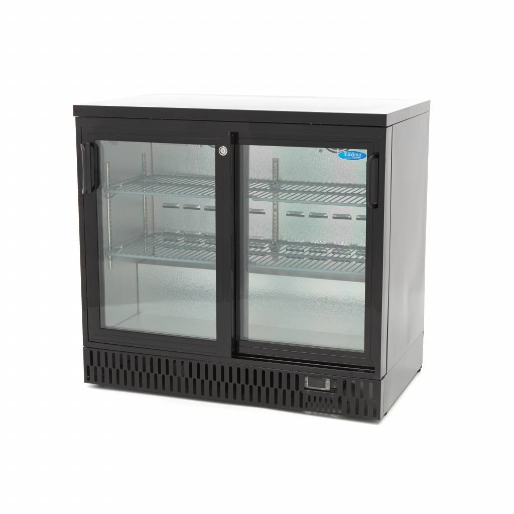 Maxima Drinks Fridge - 2 Sliding Doors - 4 Adjustable Shelves - RVSVoordeel