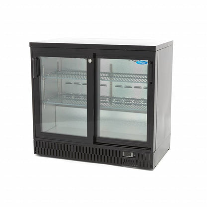 Maxima Drinks Fridge - 2 Sliding Doors - 4 Adjustable Shelves - RVSVoordeel