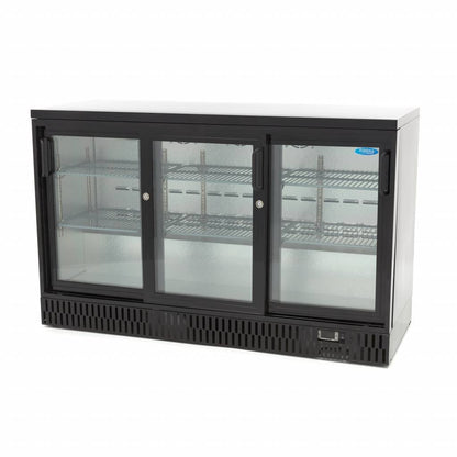 Maxima Drinks Fridge - 3 Sliding Doors - 6 Adjustable Shelves - RVSVoordeel