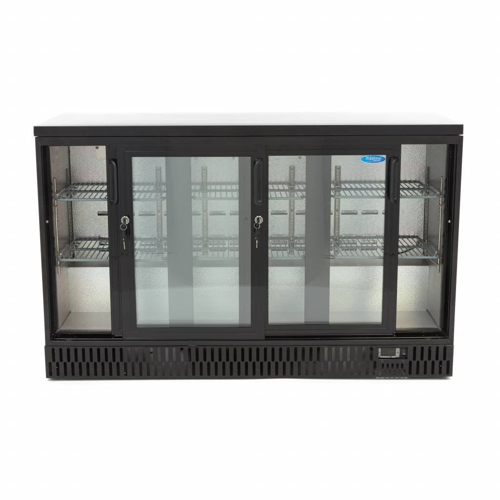 Maxima Drinks Fridge - 3 Sliding Doors - 6 Adjustable Shelves - RVSVoordeel