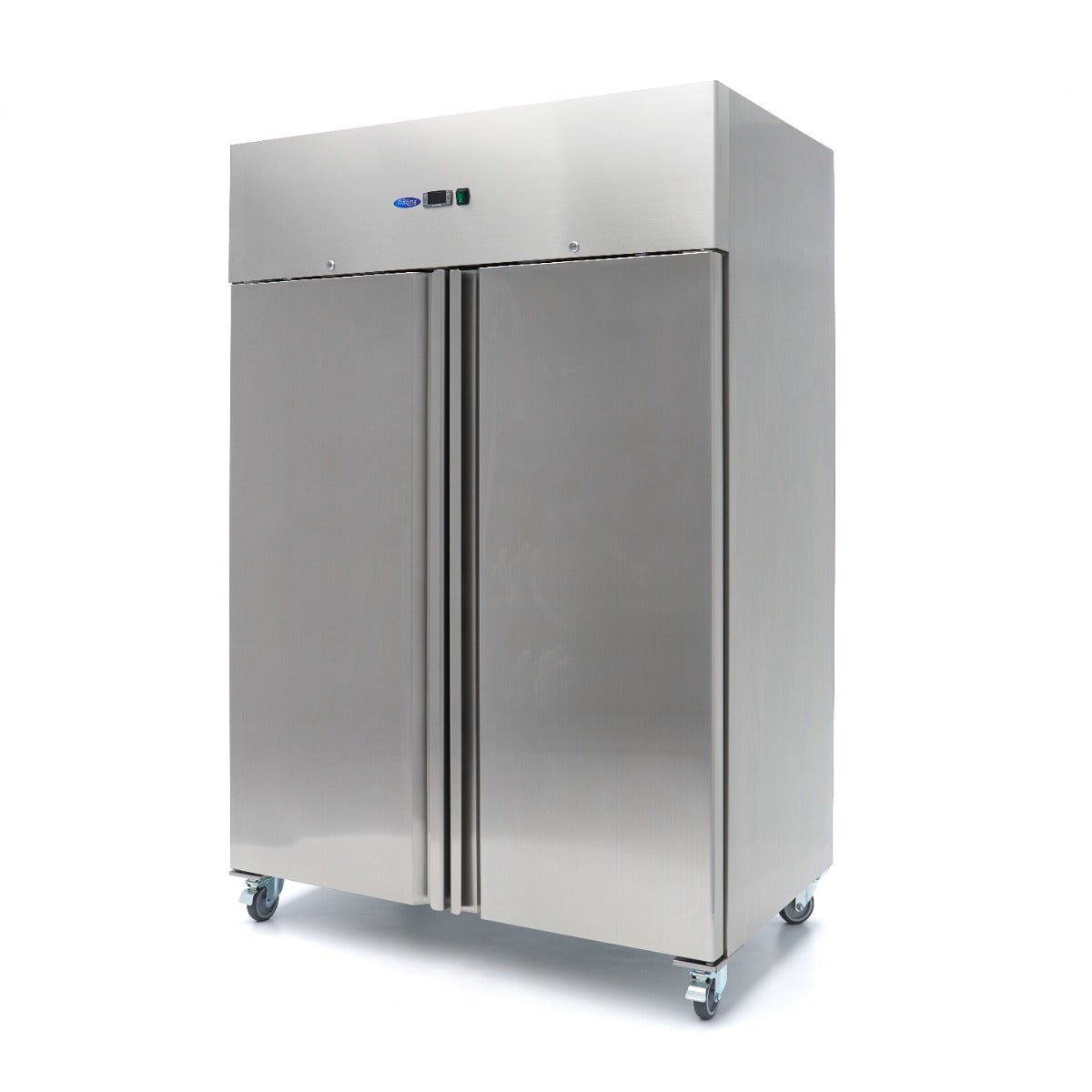 Maxima Freezer 1200L on Wheels - 6 Adjustable Shelves (2/1 GN) - Stainless Steel - RVSVoordeel