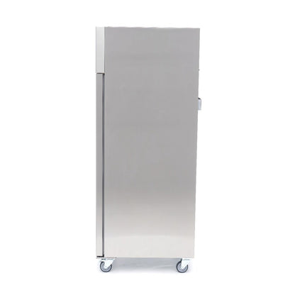 Maxima Freezer 400L on Wheels - 3 Adjustable Shelves - Stainless Steel - RVSVoordeel