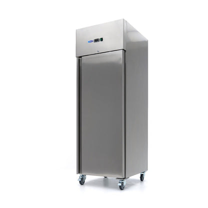 Maxima Freezer 400L on Wheels - 3 Adjustable Shelves - Stainless Steel - RVSVoordeel