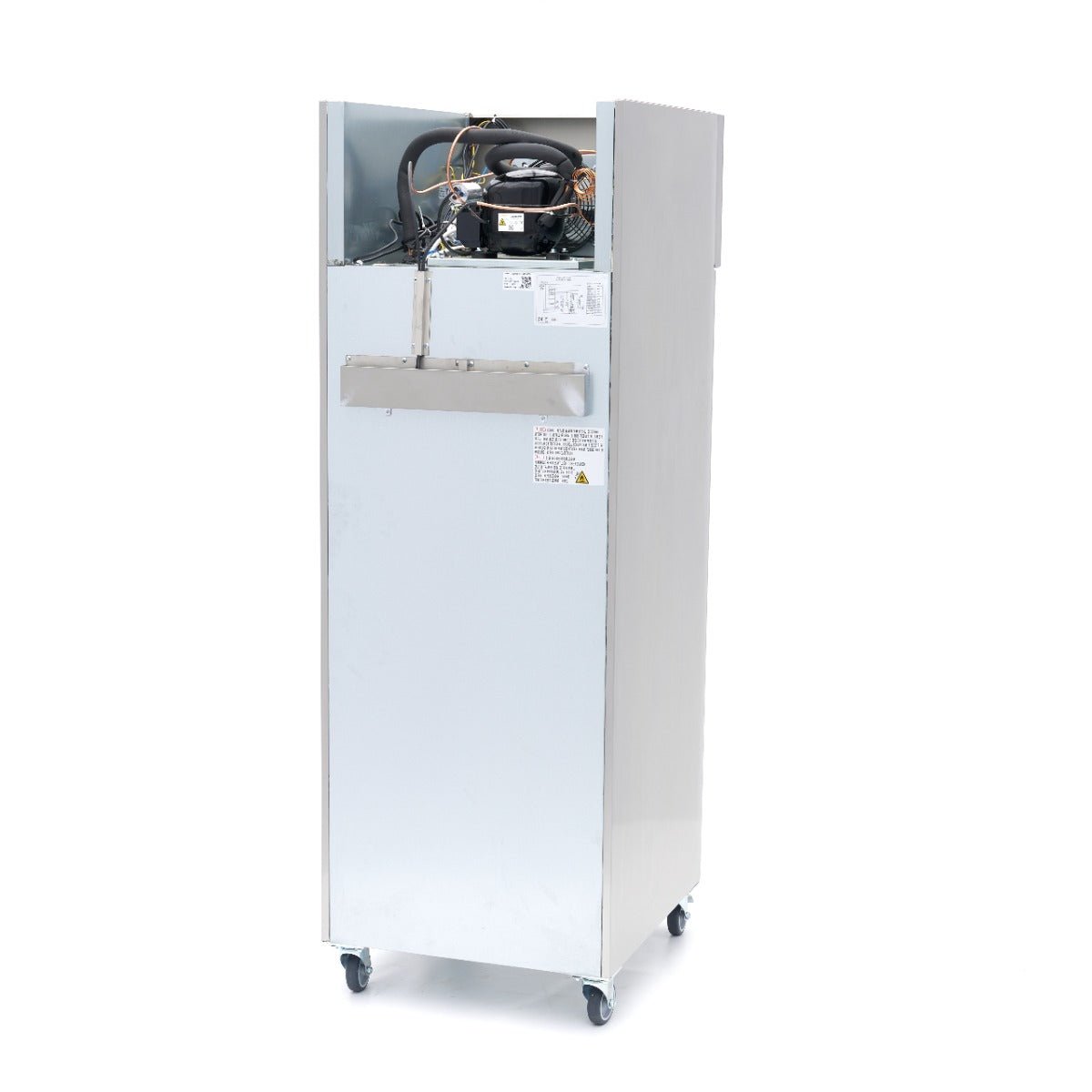 Maxima Freezer 400L on Wheels - 3 Adjustable Shelves - Stainless Steel - RVSVoordeel