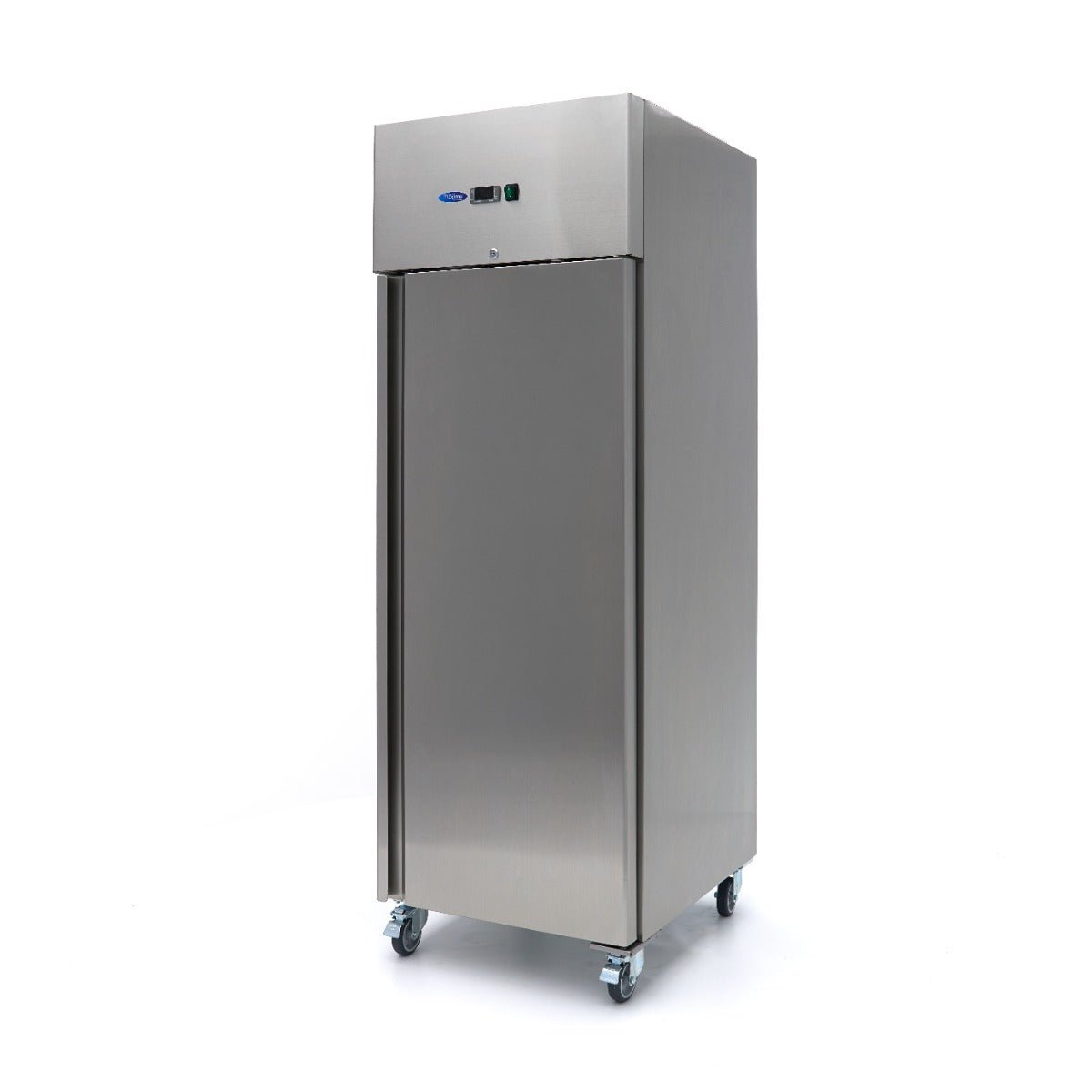 Maxima Freezer 400L on Wheels - 3 Adjustable Shelves - Stainless Steel - RVSVoordeel
