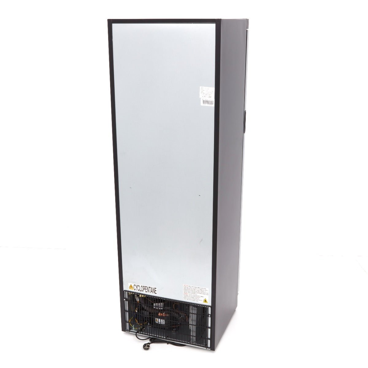 Maxima Freezer 400L with Glass Door - 6 Fixed Shelves - Black - RVSVoordeel