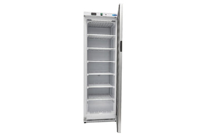 Maxima Freezer 400L with Glass Door - 6 Fixed Shelves - White - RVSVoordeel