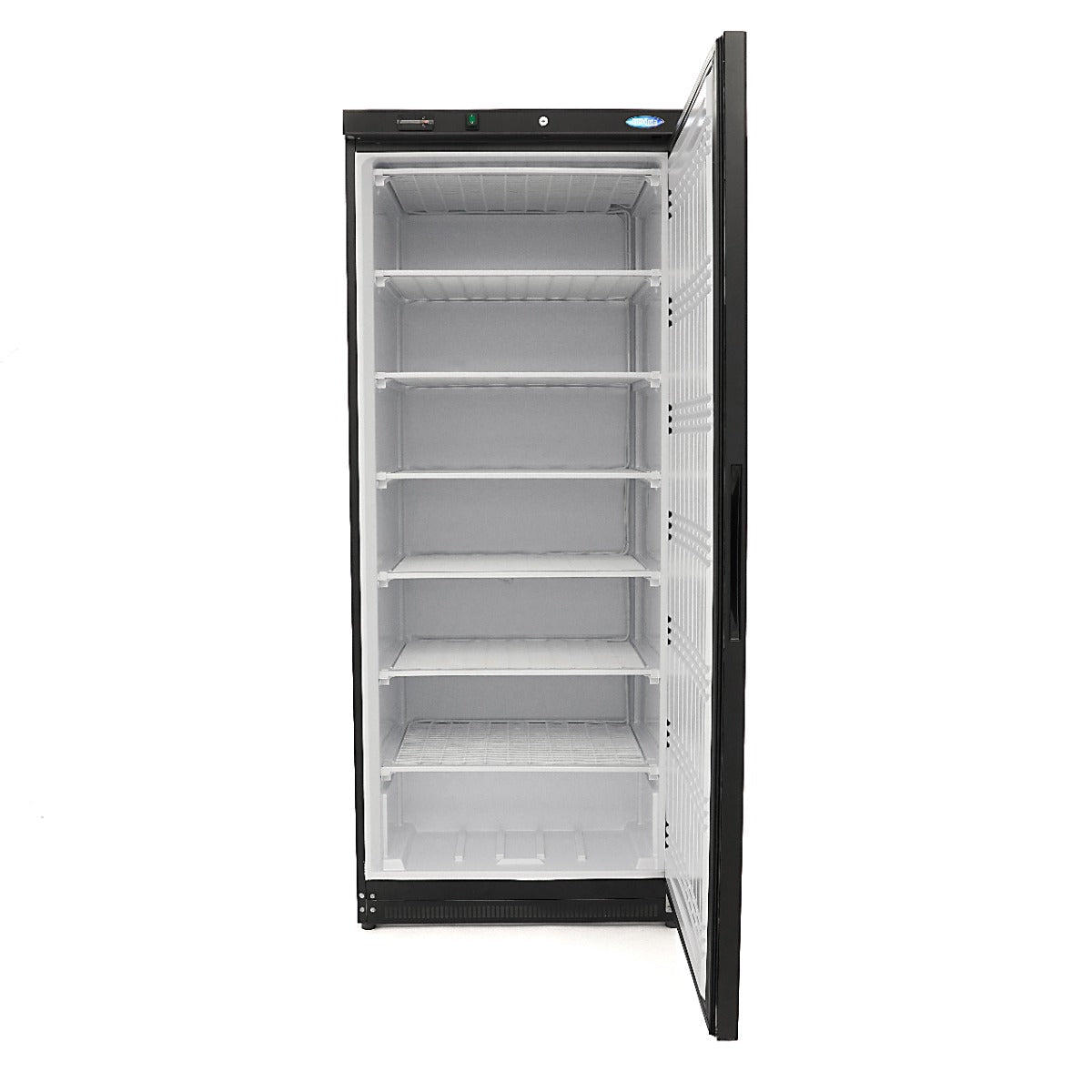 Maxima Freezer 600L - 6 Fixed Shelves - Black - RVSVoordeel