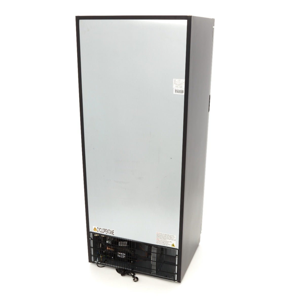 Maxima Freezer 600L with Glass Door - 6 Fixed Shelves - Black - RVSVoordeel