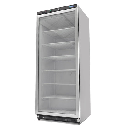 Maxima Freezer 600L with Glass Door - 6 Fixed Shelves - Black - RVSVoordeel