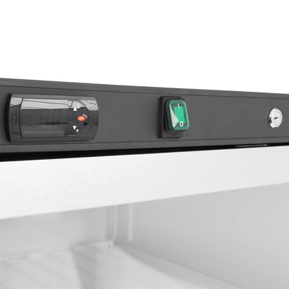 Maxima Freezer 600L with Glass Door - 6 Fixed Shelves - Black - RVSVoordeel