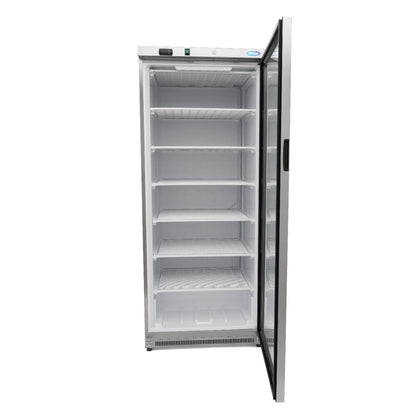 Maxima Freezer 600L with Glass Door - 6 Fixed Shelves - Stainless Steel - RVSVoordeel