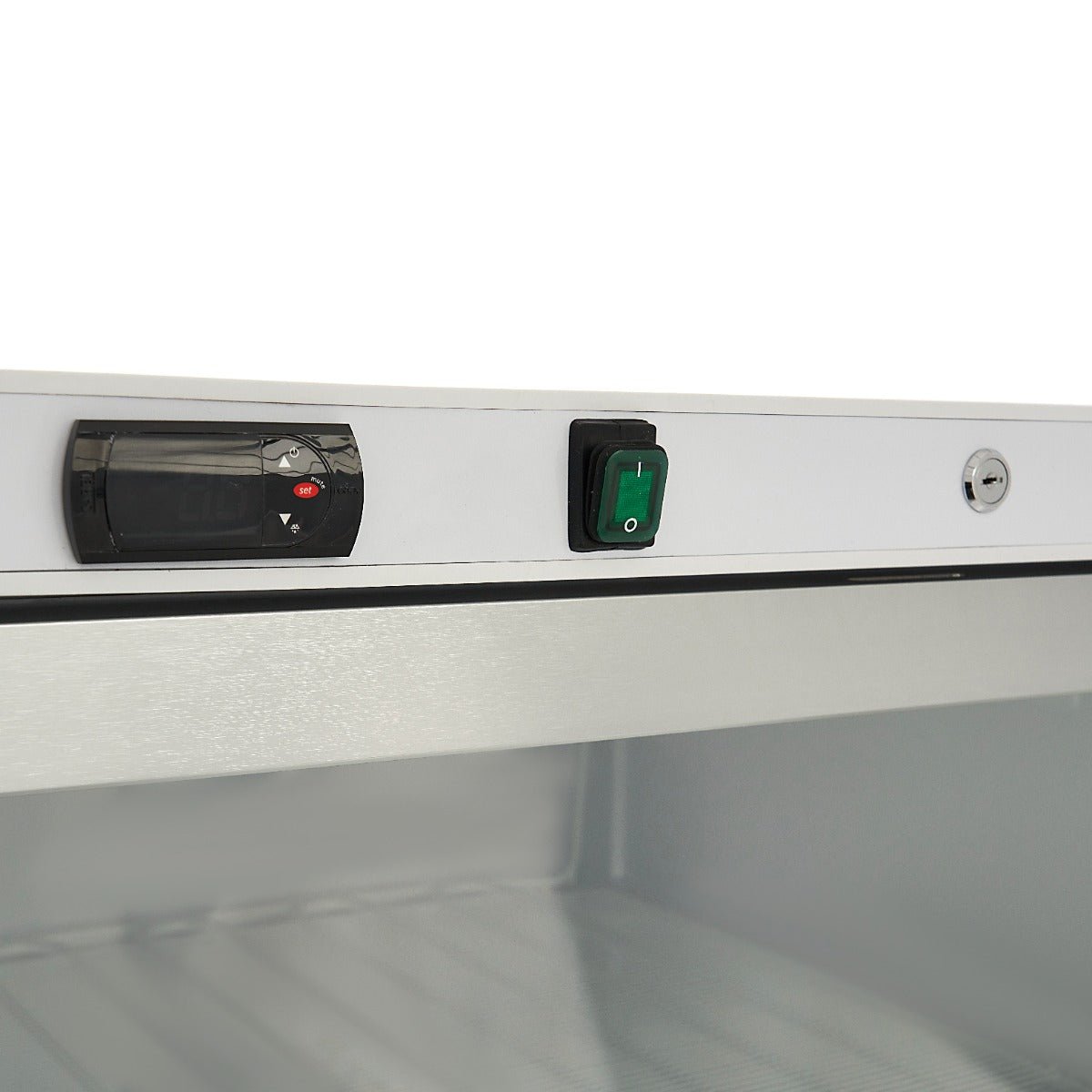 Maxima Freezer 600L with Glass Door - 6 Fixed Shelves - White - RVSVoordeel