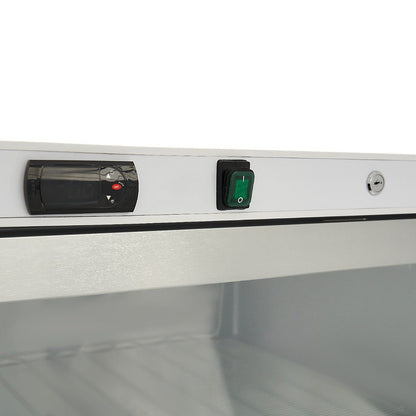 Maxima Freezer 600L with Glass Door - 6 Fixed Shelves - White - RVSVoordeel