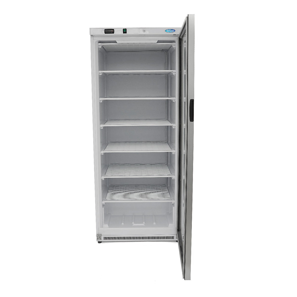 Maxima Freezer 600L with Glass Door - 6 Fixed Shelves - White - RVSVoordeel
