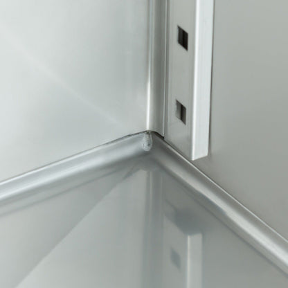 Maxima Freezer 700L on Wheels - 3 Adjustable Shelves (2/1 GN) - Stainless Steel - RVSVoordeel