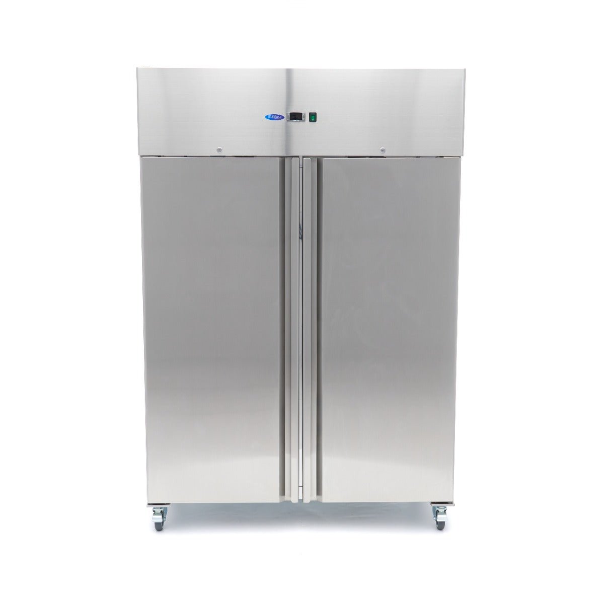 Maxima Fridge 1200L on Wheels - 6 Adjustable Shelves (2/1 GN) - Stainless Steel - RVSVoordeel