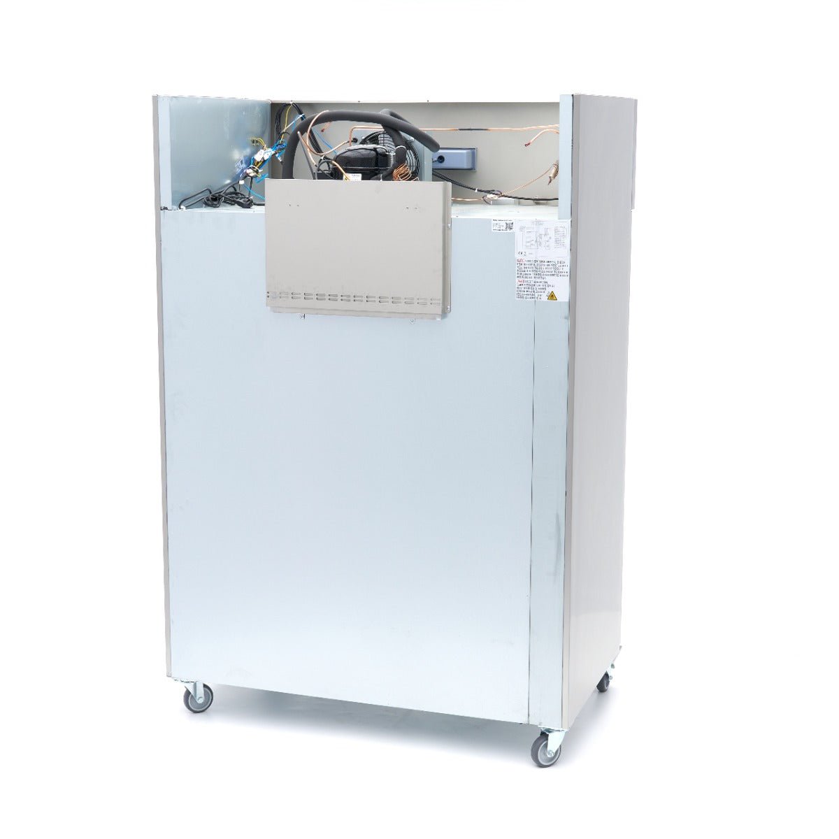 Maxima Fridge 1200L on Wheels - 6 Adjustable Shelves (2/1 GN) - Stainless Steel - RVSVoordeel