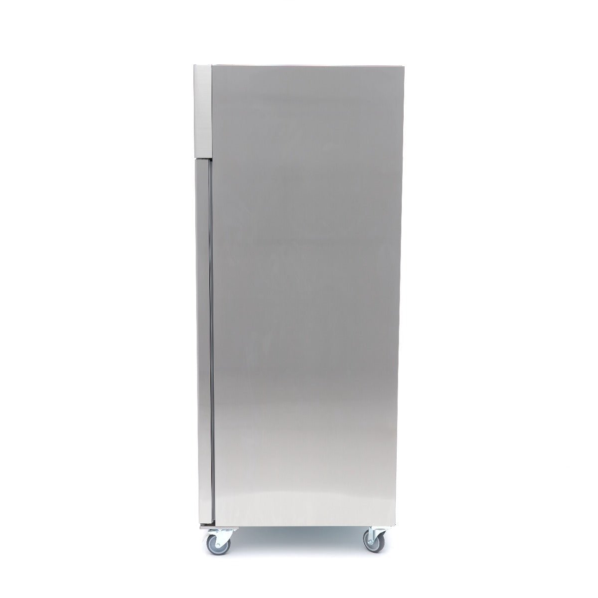 Maxima Fridge 1200L on Wheels - 6 Adjustable Shelves (2/1 GN) - Stainless Steel - RVSVoordeel