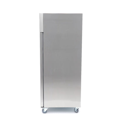 Maxima Fridge 1200L on Wheels - 6 Adjustable Shelves (2/1 GN) - Stainless Steel - RVSVoordeel