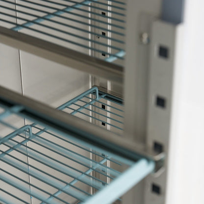 Maxima Fridge 1200L on Wheels - 6 Adjustable Shelves (2/1 GN) - Stainless Steel - RVSVoordeel