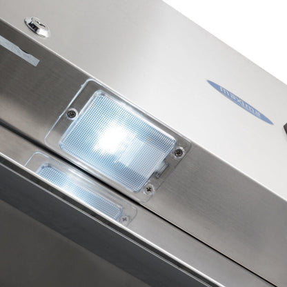 Maxima Fridge 1400L on Wheels - 6 Adjustable Shelves (2/1 GN) - Stainless Steel - RVSVoordeel