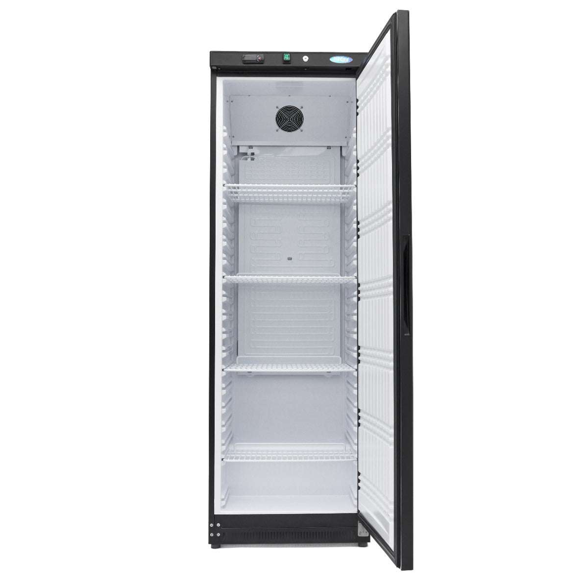Maxima Fridge 400L - 4 Adjustable Shelves - Black - RVSVoordeel