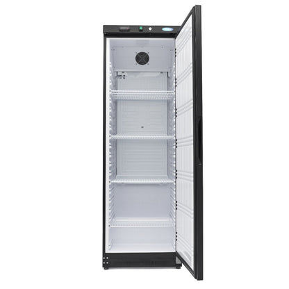 Maxima Fridge 400L - 4 Adjustable Shelves - Black - RVSVoordeel