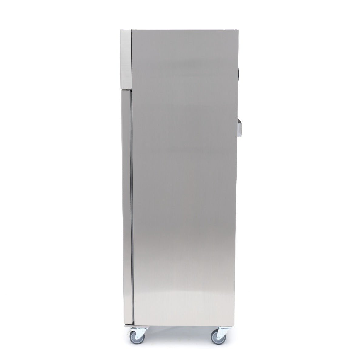 Maxima Fridge 400L on Wheels - 3 Adjustable Shelves - Stainless Steel - RVSVoordeel