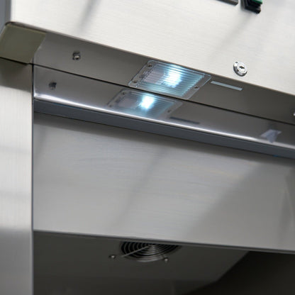 Maxima Fridge 400L on Wheels - 3 Adjustable Shelves - Stainless Steel - RVSVoordeel