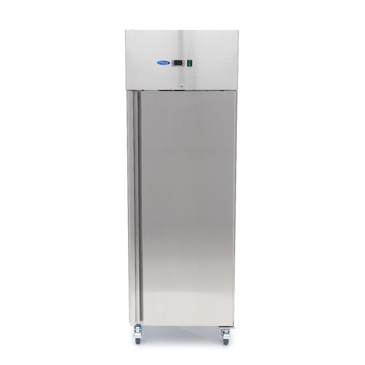 Maxima Fridge 400L on Wheels - 3 Adjustable Shelves - Stainless Steel - RVSVoordeel