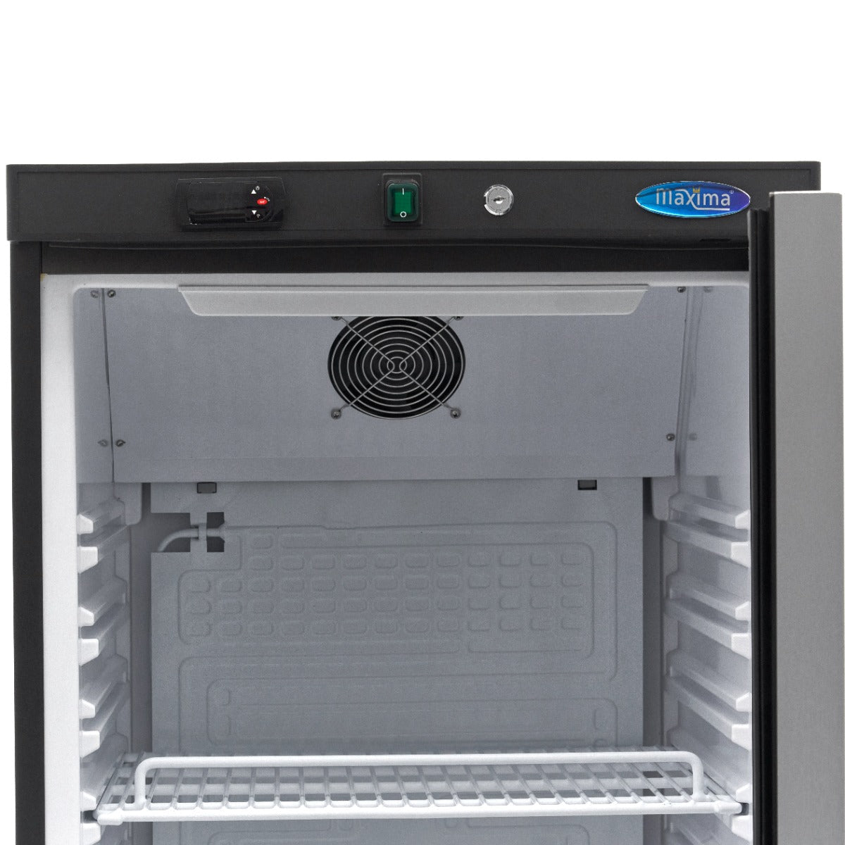 Maxima Fridge 400L with Glass Door - 4 Adjustable Shelves - Black - RVSVoordeel