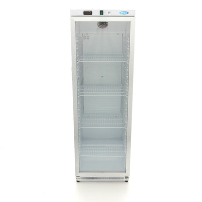 Maxima Fridge 400L with Glass Door - 4 Adjustable Shelves - White - RVSVoordeel
