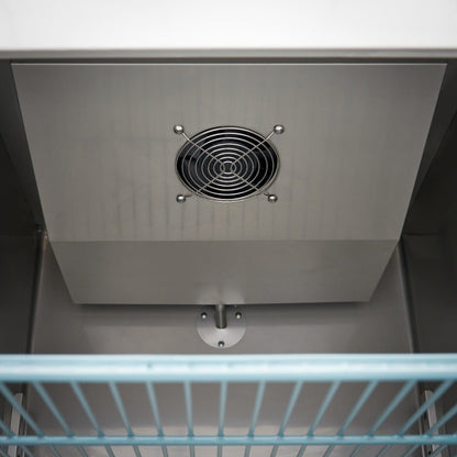 Maxima Fridge 600L on Wheels - 3 Adjustable Shelves (2/1 GN) - Stainless Steel - RVSVoordeel