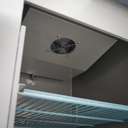 Maxima Fridge 600L on Wheels - 3 Adjustable Shelves (2/1 GN) - Stainless Steel - RVSVoordeel