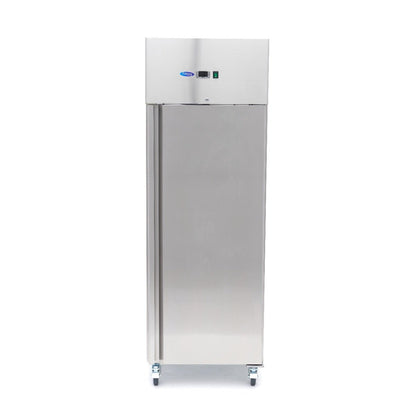 Maxima Fridge 600L on Wheels - 3 Adjustable Shelves (2/1 GN) - Stainless Steel - RVSVoordeel