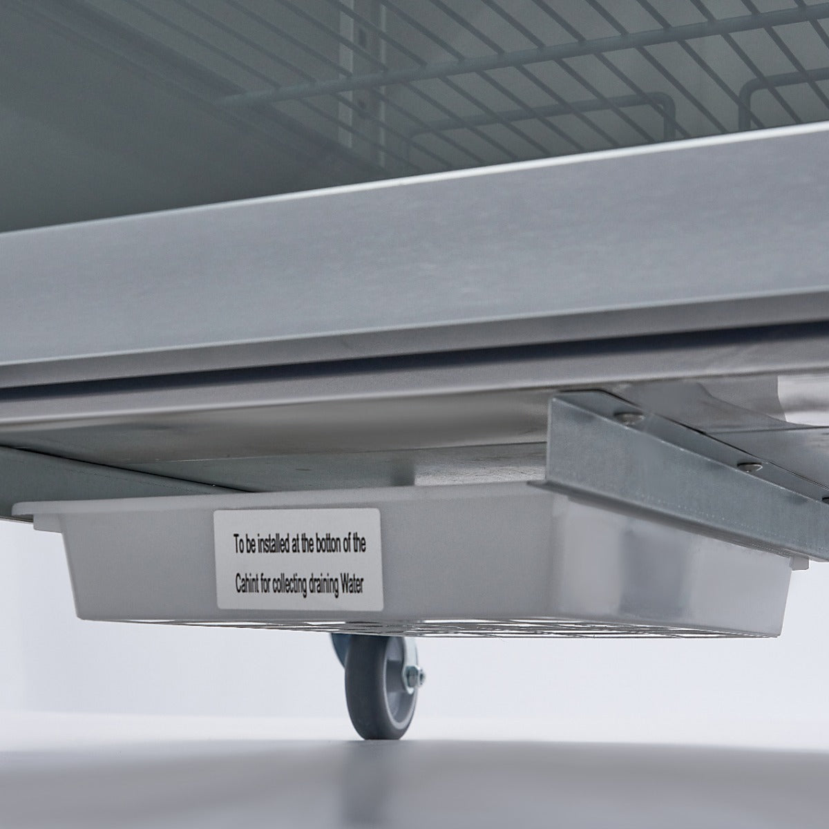 Maxima Fridge 600L with Glass door - 3 Adjustable Shelves (2/1 GN) - on Wheels - Stainless Steel - RVSVoordeel