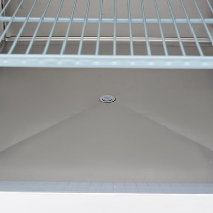 Maxima Fridge 600L with Glass door - 3 Adjustable Shelves (2/1 GN) - on Wheels - Stainless Steel - RVSVoordeel