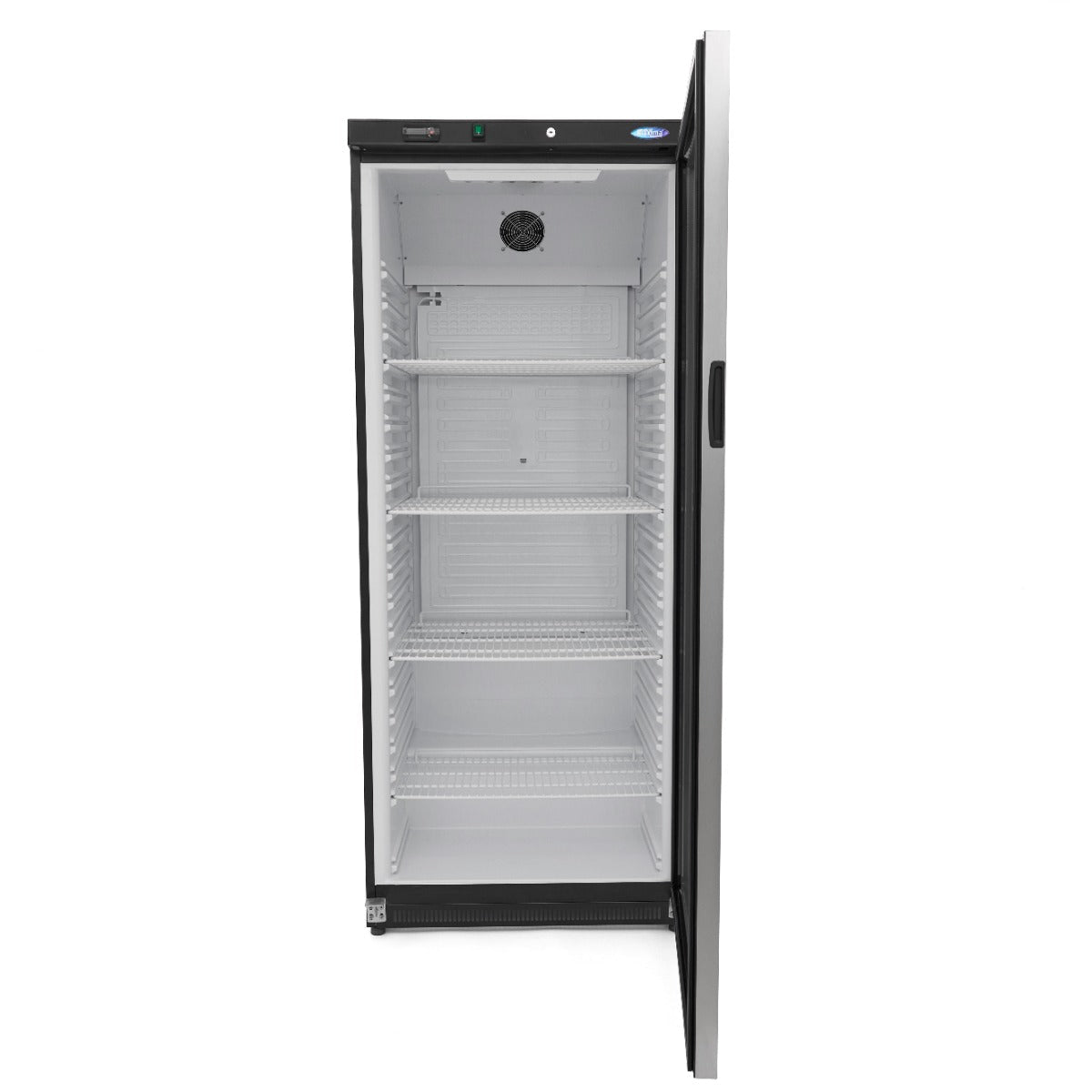 Maxima Fridge 600L with Glass Door - 4 Adjustable Shelves - Black - RVSVoordeel