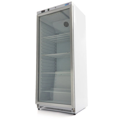 Maxima Fridge 600L with Glass Door - 4 Adjustable Shelves - White - RVSVoordeel