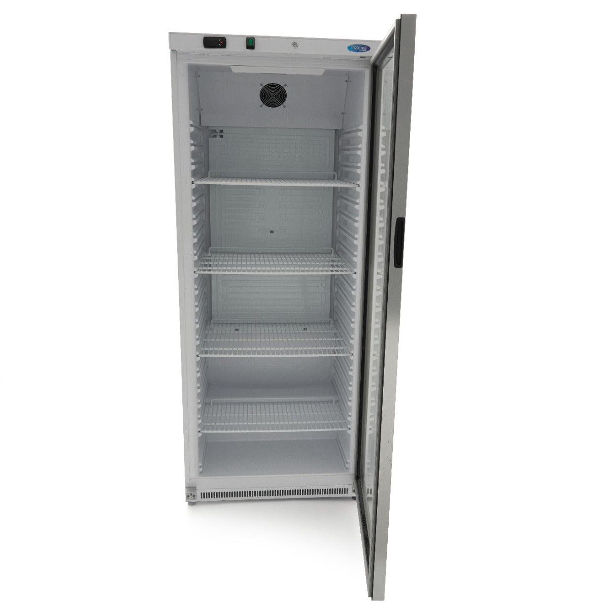 Maxima Fridge 600L with Glass Door - 4 Adjustable Shelves - White - RVSVoordeel