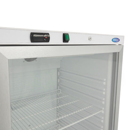 Maxima Fridge 600L with Glass Door - 4 Adjustable Shelves - White - RVSVoordeel