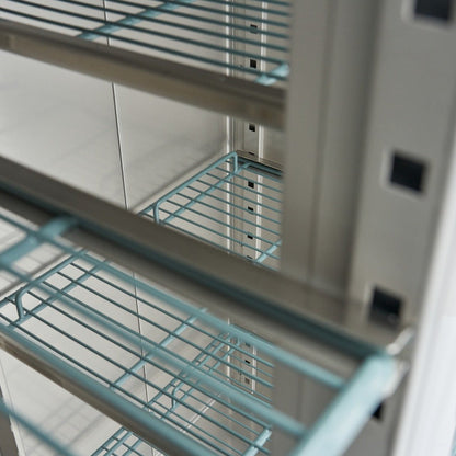 Maxima Fridge 800L on Wheels - 6 Adjustable Shelves - Stainless Steel - RVSVoordeel
